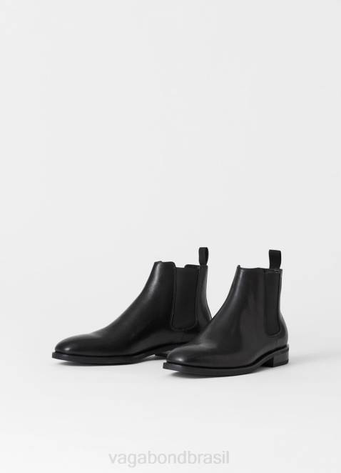 Vagabond D60R294 couro preto homens botas percy calçados