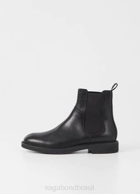 Vagabond D60R296 couro preto homens botas alex m calçados