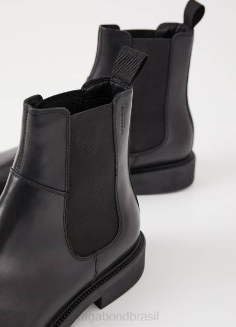 Vagabond D60R296 couro preto homens botas alex m calçados