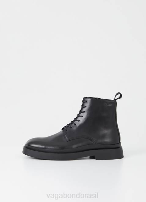 Vagabond D60R298 couro preto homens botas de microfone calçados