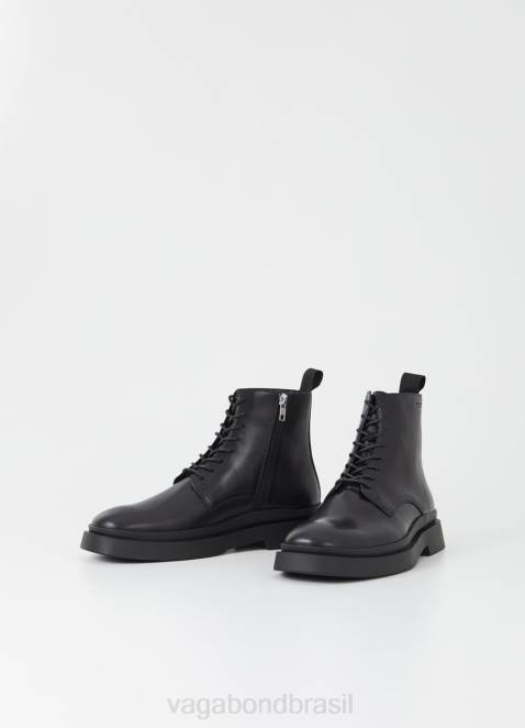 Vagabond D60R298 couro preto homens botas de microfone calçados