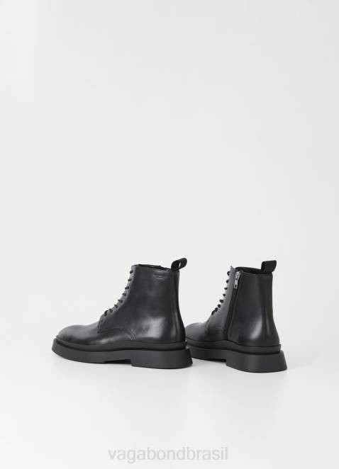 Vagabond D60R298 couro preto homens botas de microfone calçados