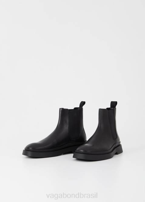 Vagabond D60R299 couro preto homens botas de microfone calçados