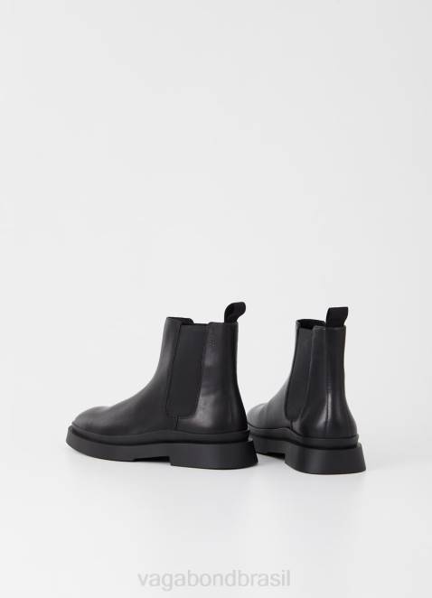 Vagabond D60R299 couro preto homens botas de microfone calçados
