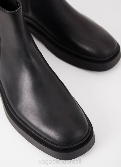 Vagabond D60R299 couro preto homens botas de microfone calçados