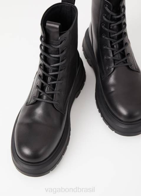 Vagabond D60R301 couro preto homens botas jeff calçados