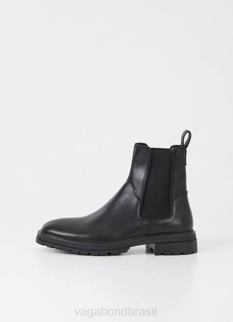 Vagabond D60R302 couro preto homens bota johnny 2.0 calçados