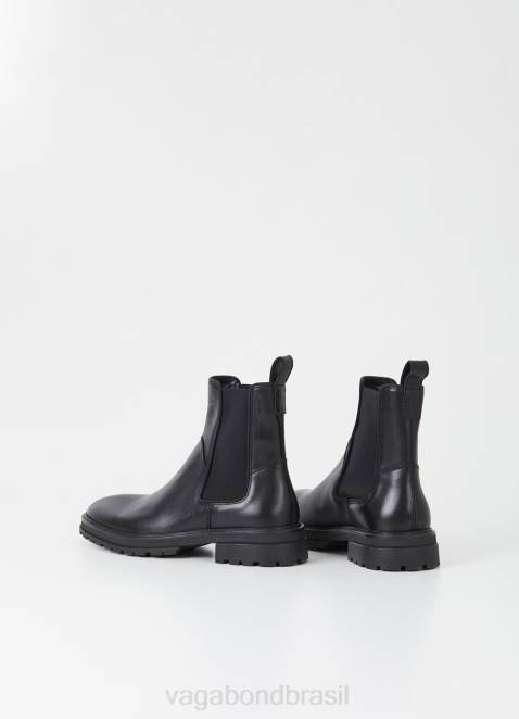 Vagabond D60R302 couro preto homens bota johnny 2.0 calçados