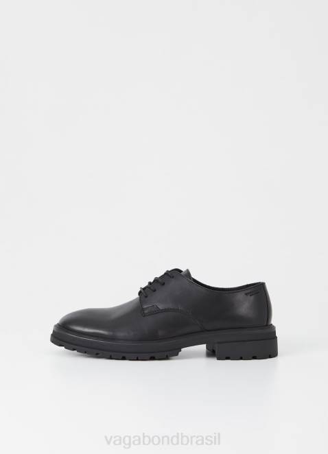 Vagabond D60R290 couro preto homens sapatos Johnny 2.0 calçados