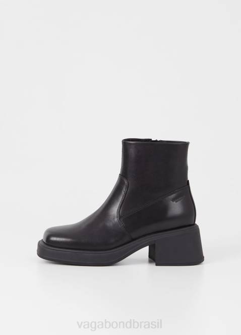 Vagabond D60R196 couro preto mulheres botas dorah calçados
