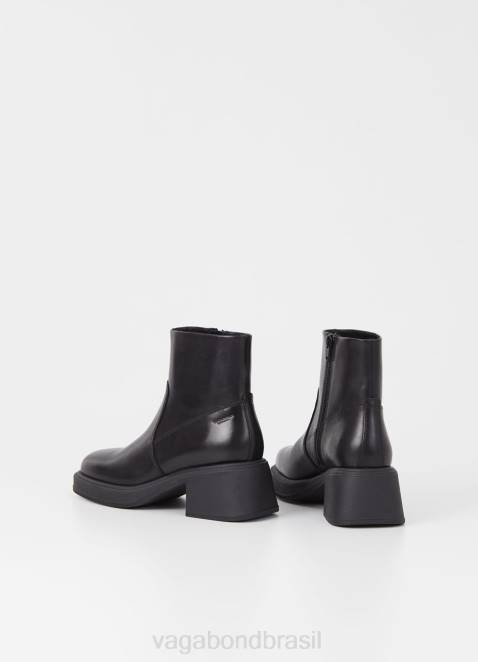 Vagabond D60R196 couro preto mulheres botas dorah calçados