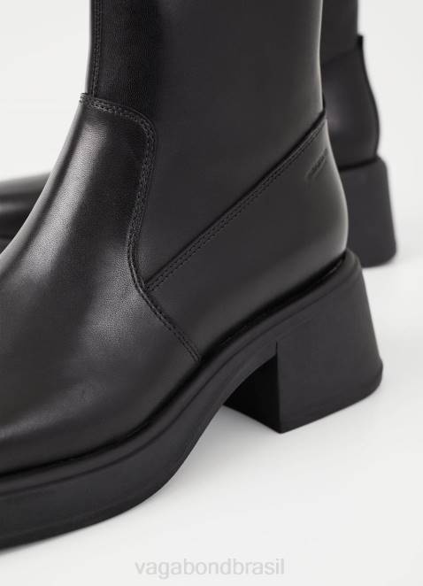 Vagabond D60R196 couro preto mulheres botas dorah calçados