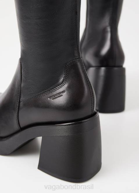 Vagabond D60R207 couro preto/pente mulheres botas altas Brooke calçados