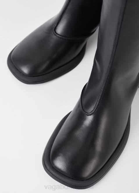 Vagabond D60R212 couro preto mulheres botas altas ansie calçados