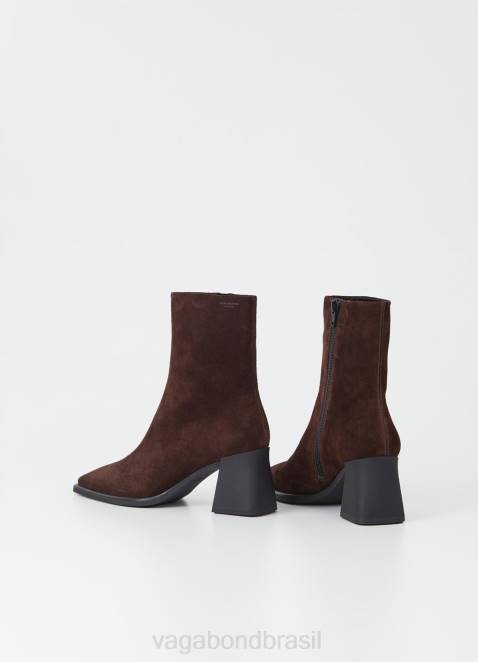 Vagabond D60R218 camurça marrom escuro mulheres botas hedda calçados