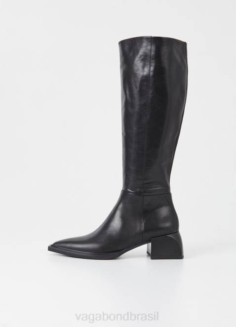 Vagabond D60R220 couro preto mulheres botas altas vivian calçados