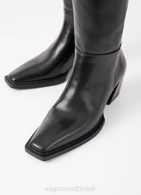 Vagabond D60R221 couro preto mulheres botas altas alina calçados