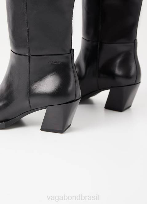 Vagabond D60R221 couro preto mulheres botas altas alina calçados