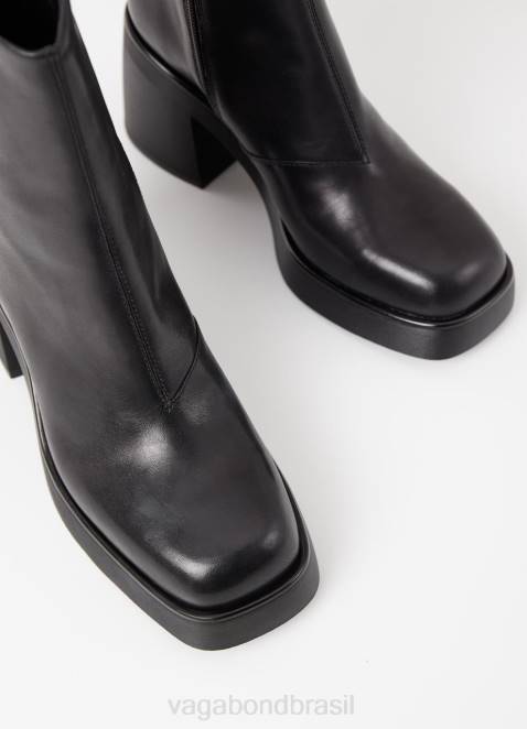 Vagabond D60R226 couro preto mulheres botas Brooke calçados