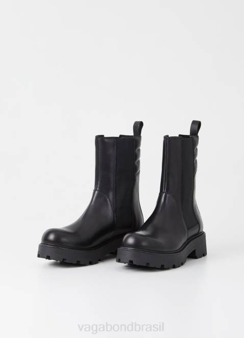 Vagabond D60R233 couro preto mulheres bota cosmo 2.0 calçados