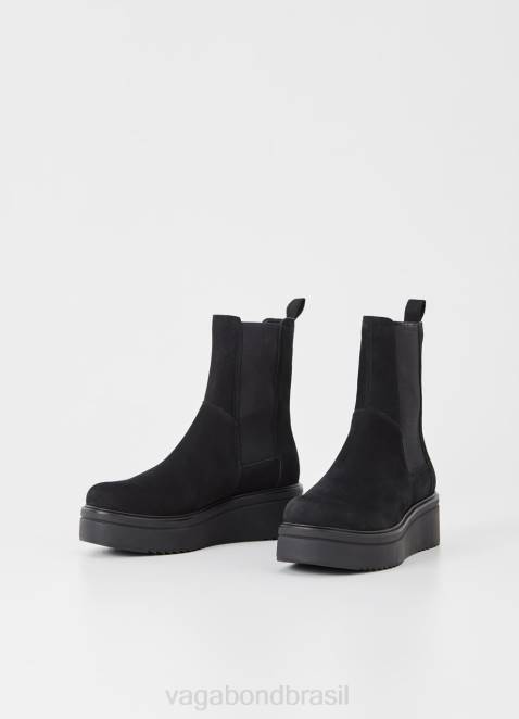 Vagabond D60R235 nubuck preto mulheres botas tara calçados