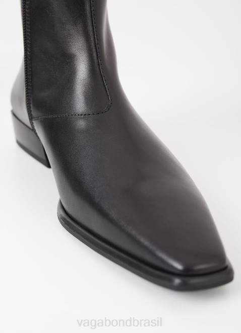 Vagabond D60R237 couro preto mulheres botas nella calçados