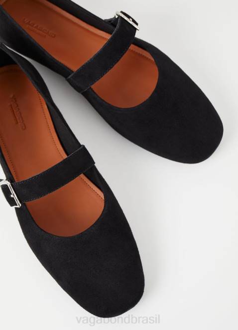 Vagabond D60R102 Camurça preta mulheres sapatos jolin calçados