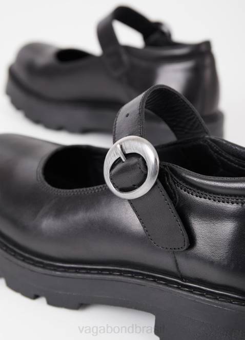 Vagabond D60R92 couro preto mulheres tênis cosmo 2.0 calçados