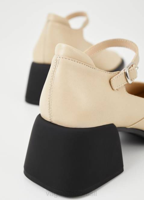 Vagabond D60R95 couro bege mulheres bombas ansie calçados