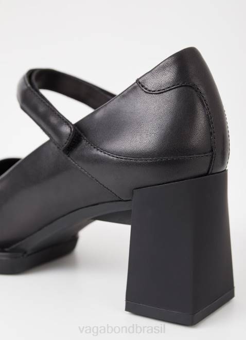 Vagabond D60R99 couro preto mulheres bombas edwina calçados