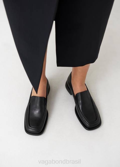Vagabond D60R136 couro preto mulheres mocassim brittie calçados