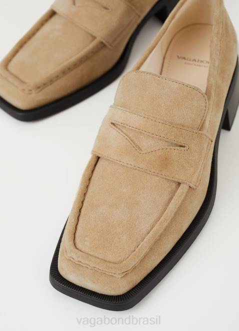Vagabond D60R140 camurça bege mulheres mocassim blanca calçados