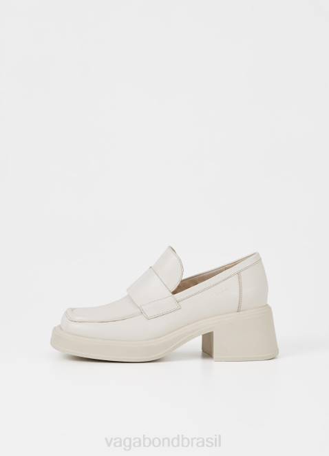 Vagabond D60R152 couro branco mulheres dorah mocassim calçados