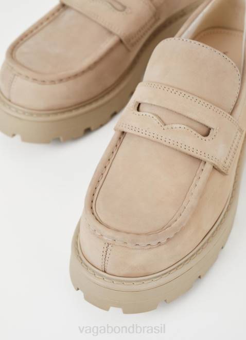 Vagabond D60R162 nubuck bege mulheres mocassim cosmo 2.0 calçados