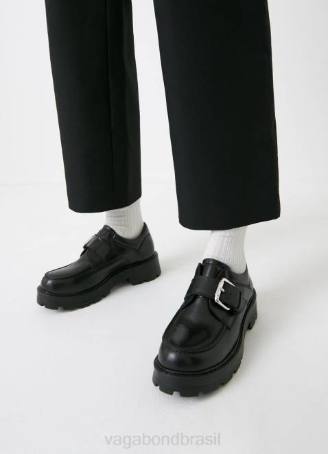 Vagabond D60R192 couro preto mulheres tênis cosmo 2.0 calçados