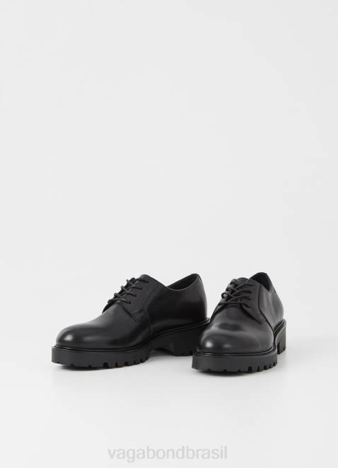 Vagabond D60R193 couro preto mulheres sapatos kenova calçados