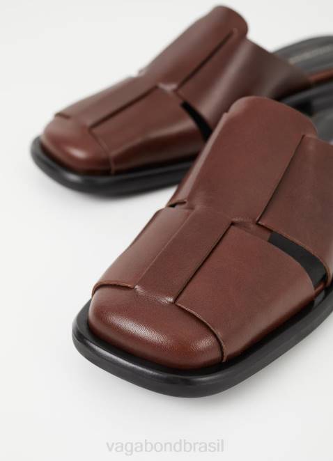 Vagabond D60R114 couro marrom escuro mulheres mulas brittie calçados