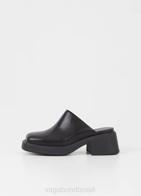 Vagabond D60R125 couro preto mulheres dorah mules calçados