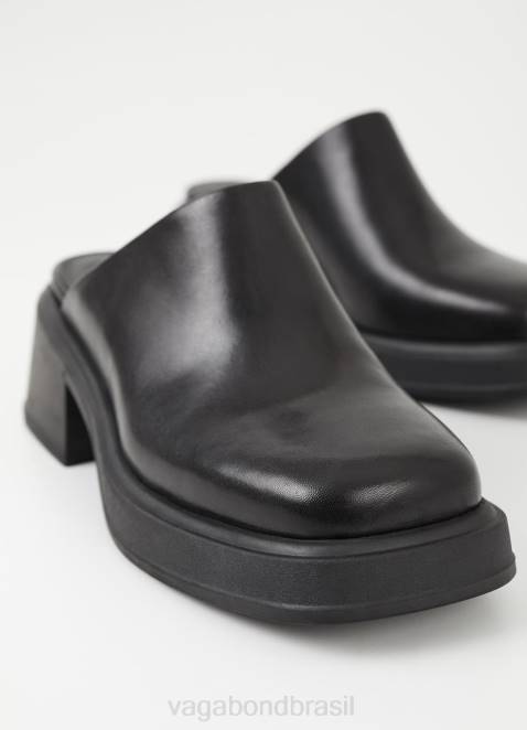 Vagabond D60R125 couro preto mulheres dorah mules calçados