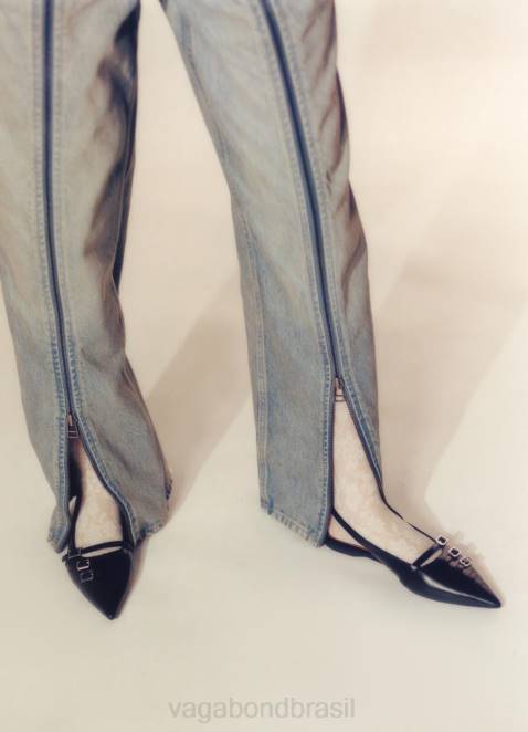 Vagabond D60R190 couro preto mulheres sapatos de hermim calçados