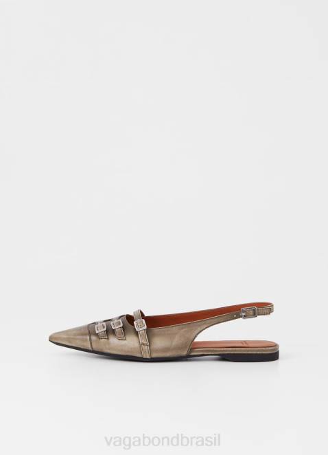 Vagabond D60R191 escova de couro cinza mulheres sapatos de hermim calçados