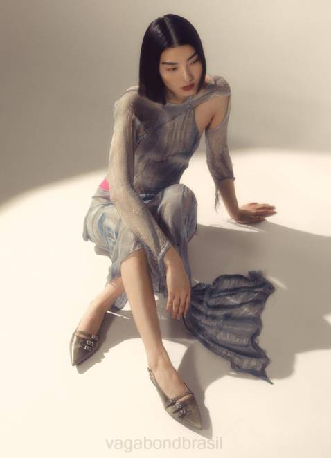 Vagabond D60R191 escova de couro cinza mulheres sapatos de hermim calçados