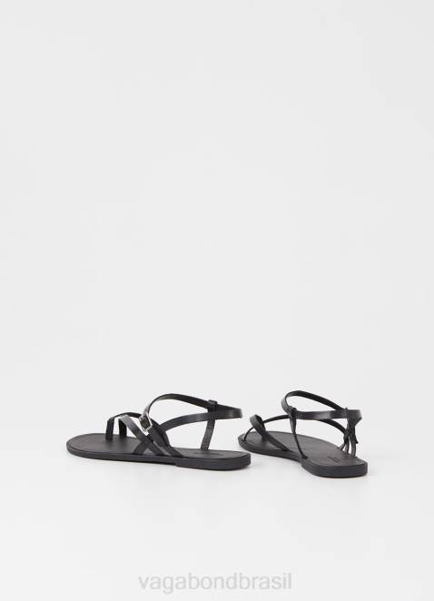 Vagabond D60R33 couro preto mulheres sandália tia 2.0 calçados
