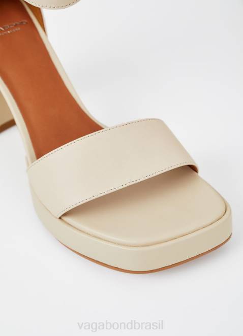 Vagabond D60R36 couro branco mulheres sandália fiona calçados