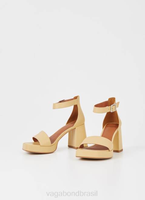Vagabond D60R37 couro amarelo mulheres sandália fiona calçados