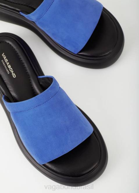 Vagabond D60R39 nubuck azul mulheres sandálias blenda calçados