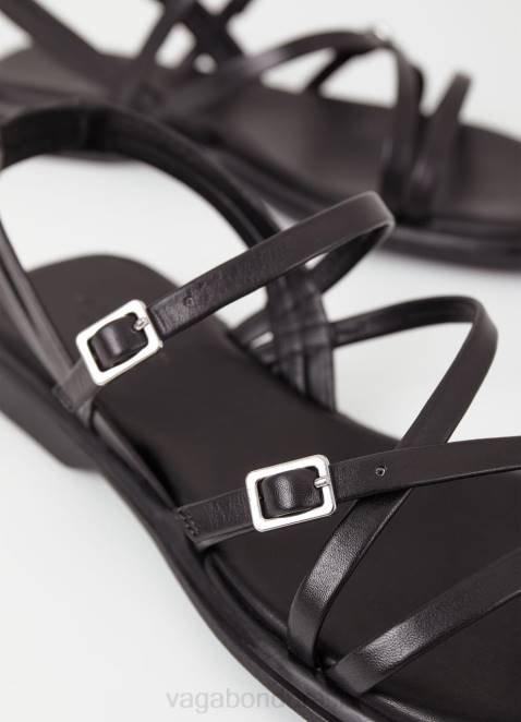 Vagabond D60R40 couro preto mulheres sandálias izzy calçados