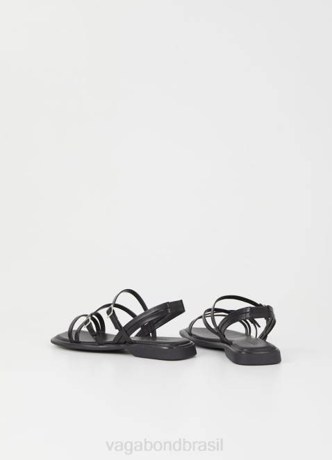 Vagabond D60R40 couro preto mulheres sandálias izzy calçados