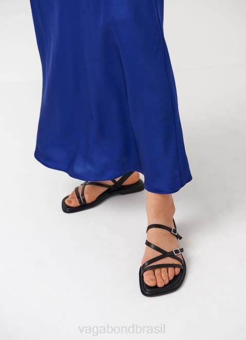 Vagabond D60R40 couro preto mulheres sandálias izzy calçados