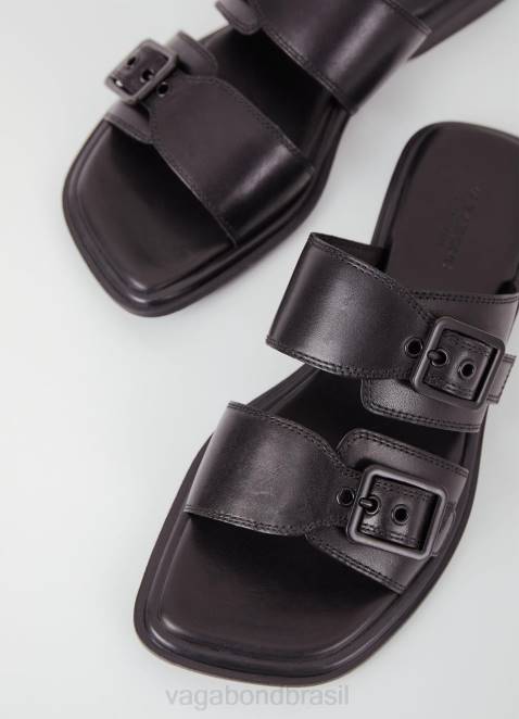 Vagabond D60R42 couro preto mulheres sandálias izzy calçados